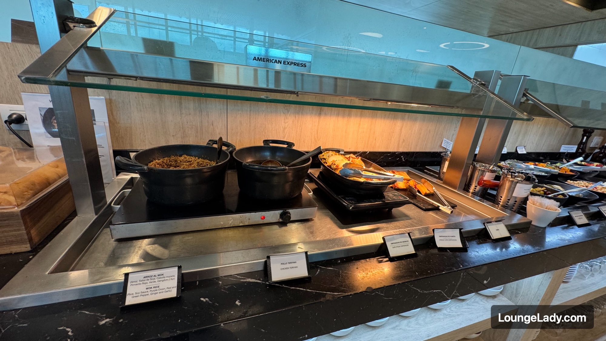 Hot food selection