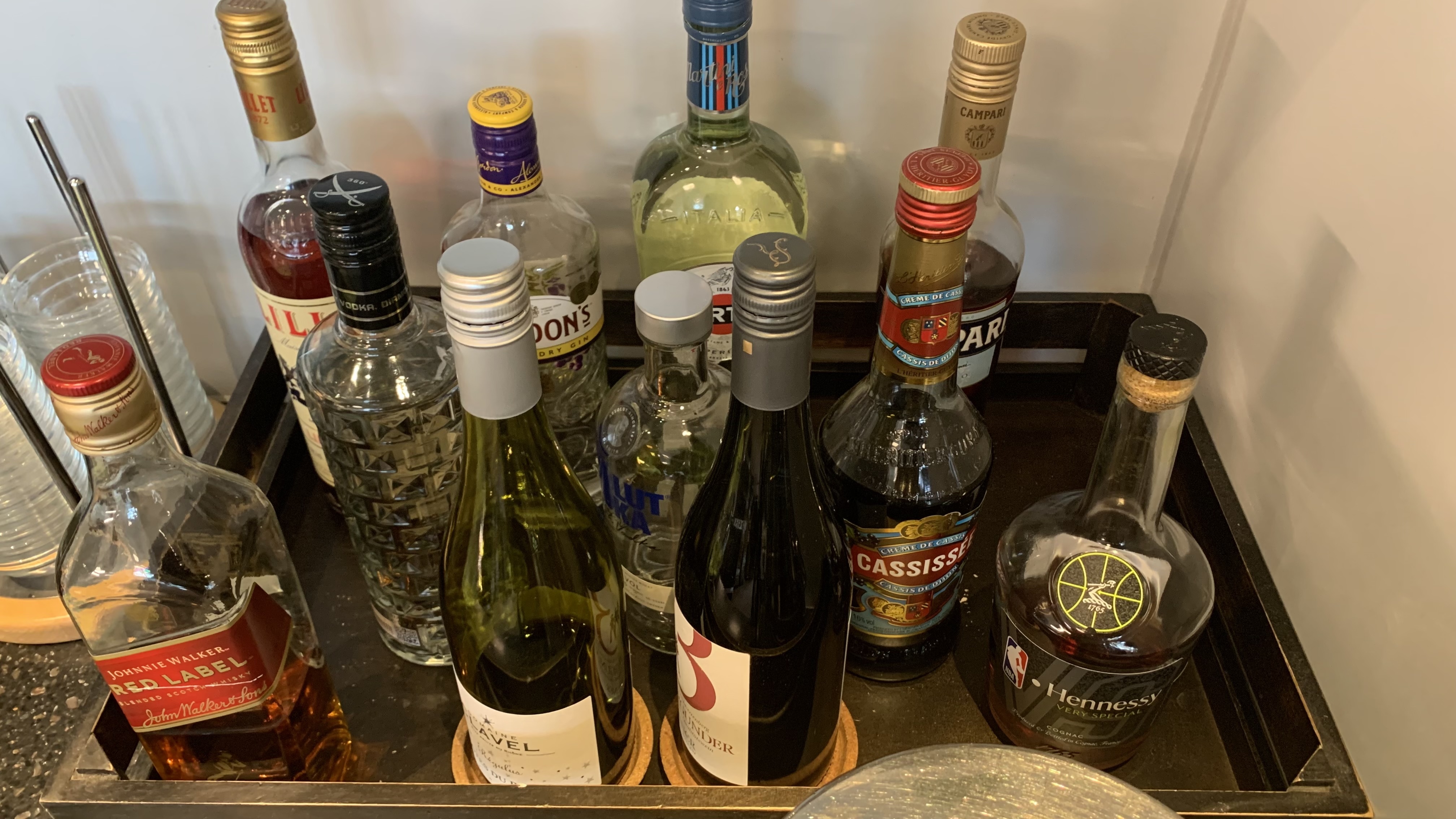 Premium spirits selection