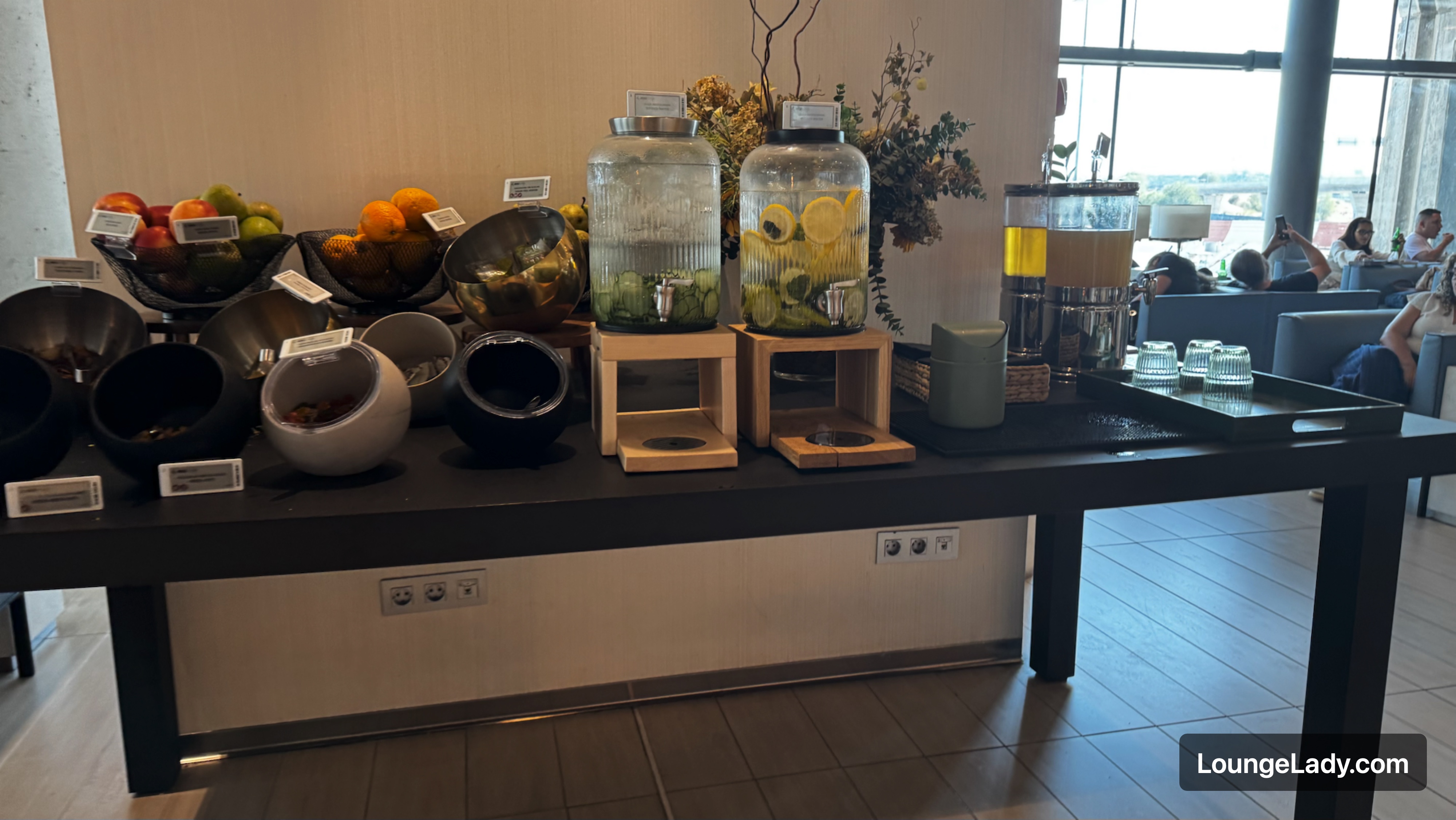 Food and drinks counter in the main area