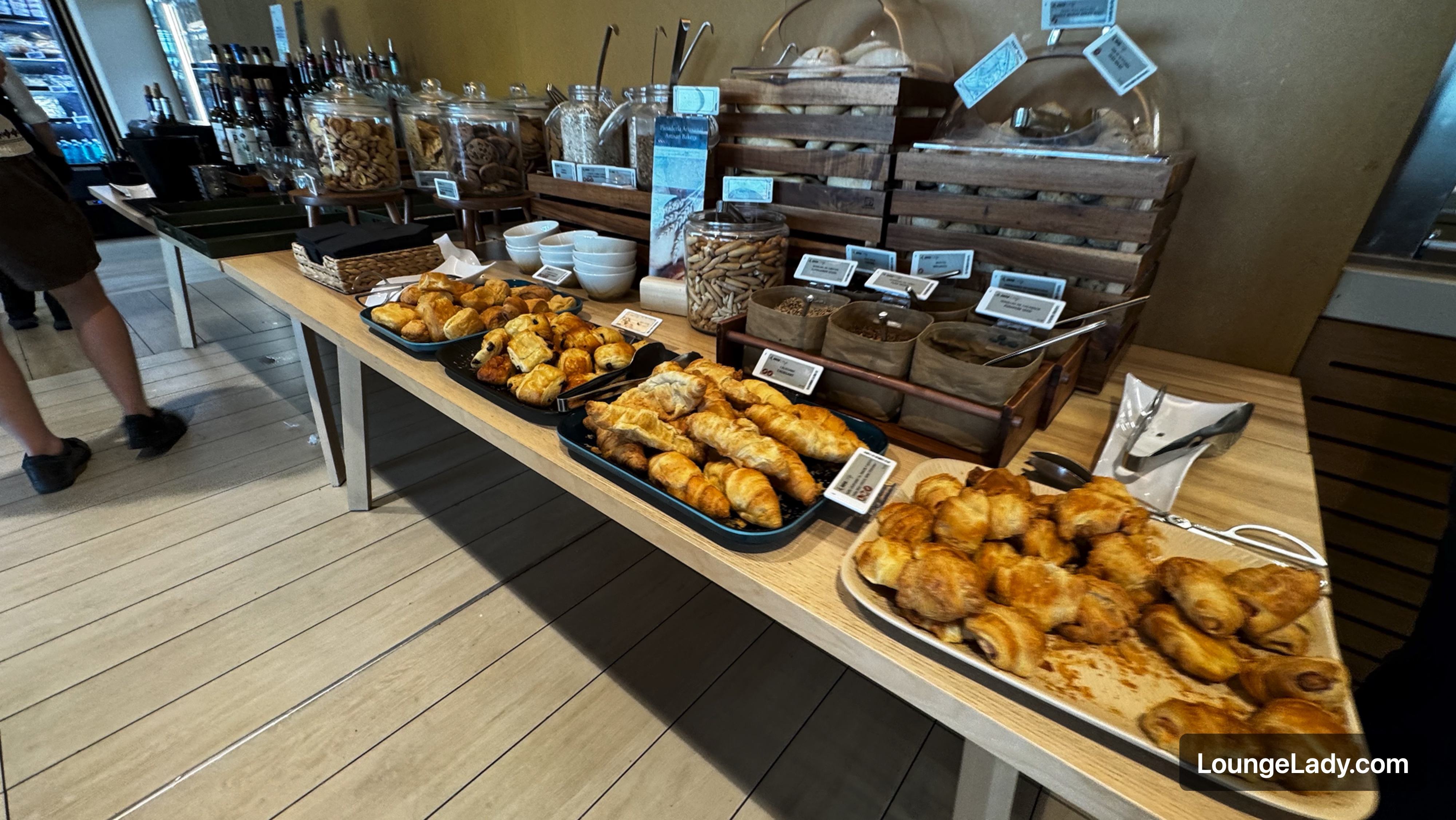 Pastries and snacks in the main area