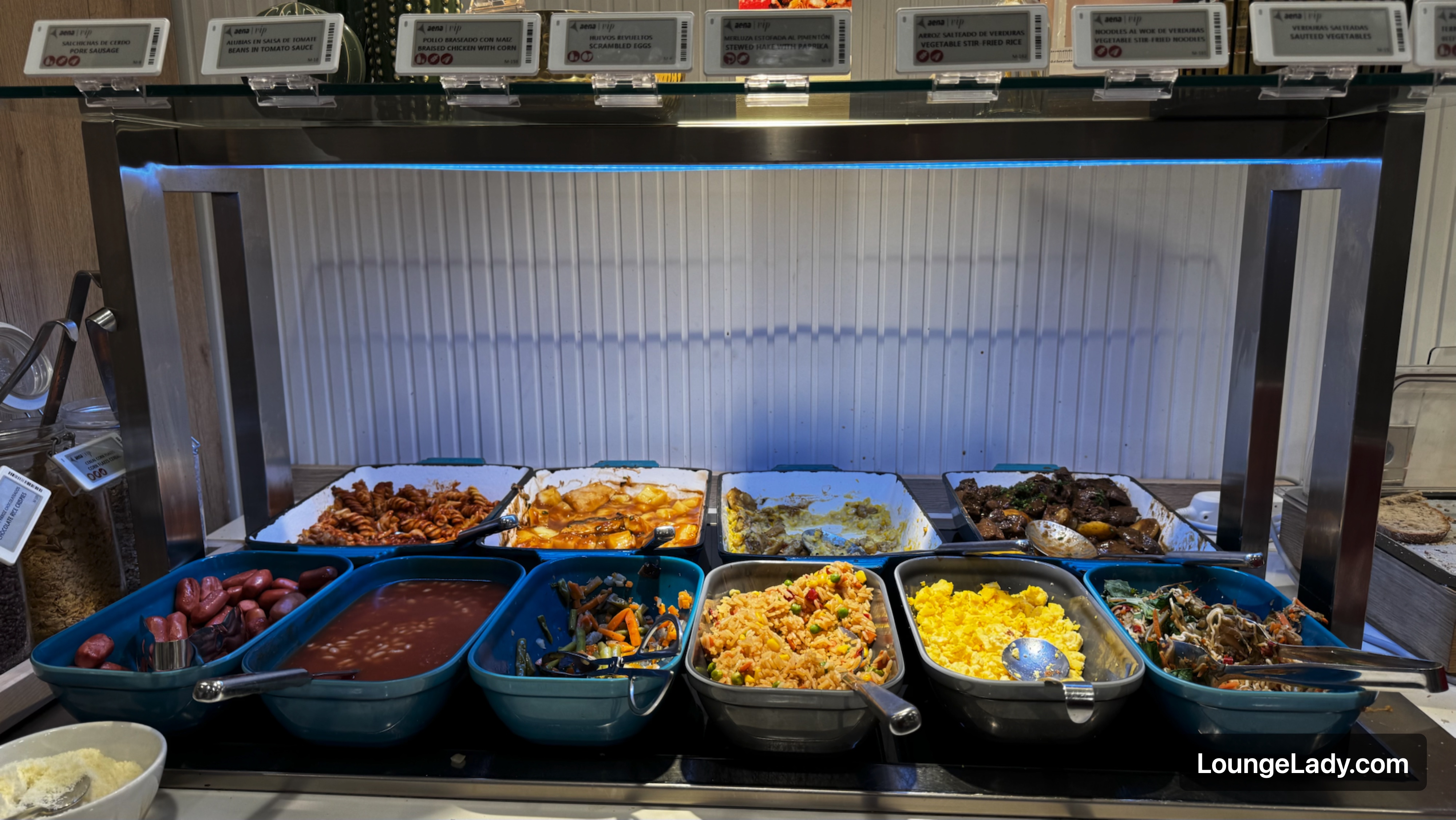 Hot buffet in the overflow area